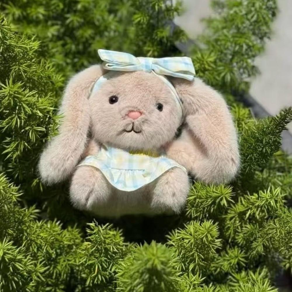 Creative Easter Stuffed Bunny Keychain Bow Rabbit Pendant Bag Charm Plush Toy Key Ring  Girls