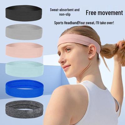 Andningsbart Halkfritt Silikon Sportpannband för Män & Kvinnor - Hög Elasticitet, Svettabsorberande för Yoga, Fitness och Löpning.