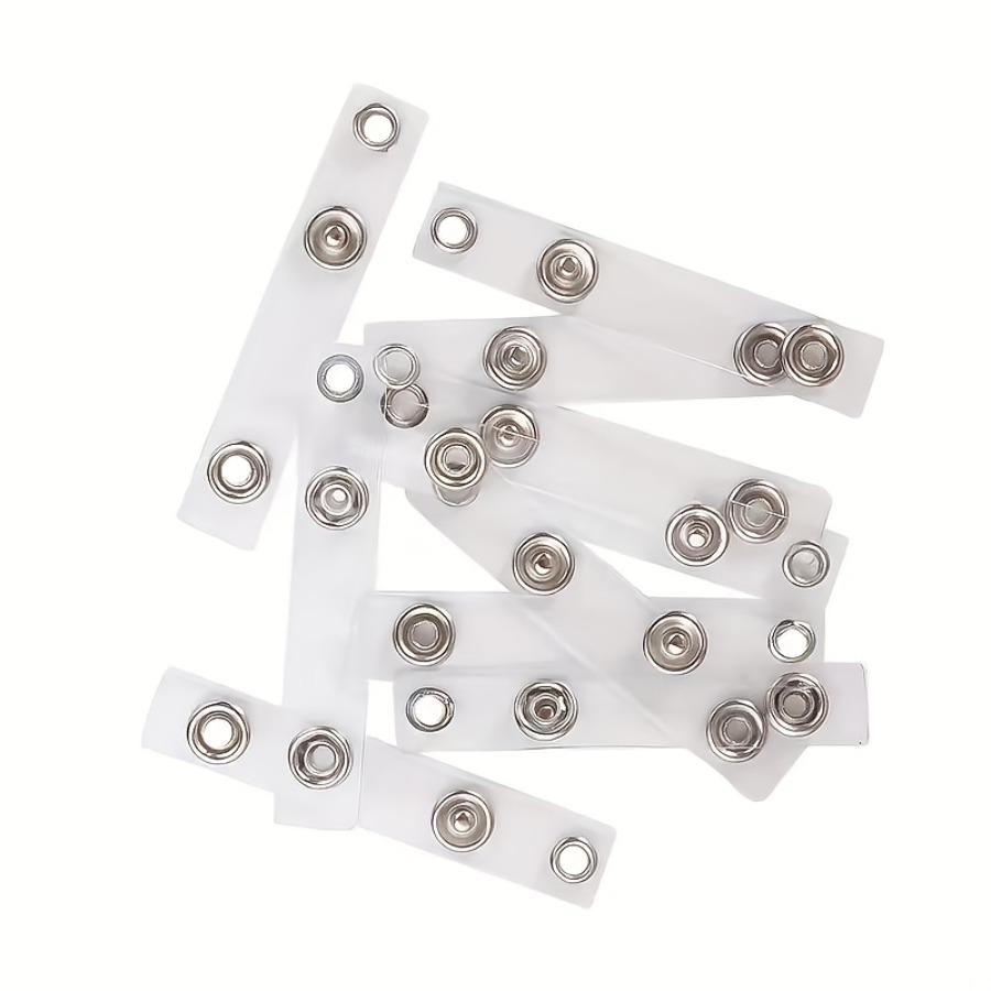 2D 6pcs, 12pcs, Clear PVC with Stainless Steel ID Badge Holder with Safety Metal Clip - Clear Lanyard Keychain Suitable for Name Tags, ID Cards, Keys