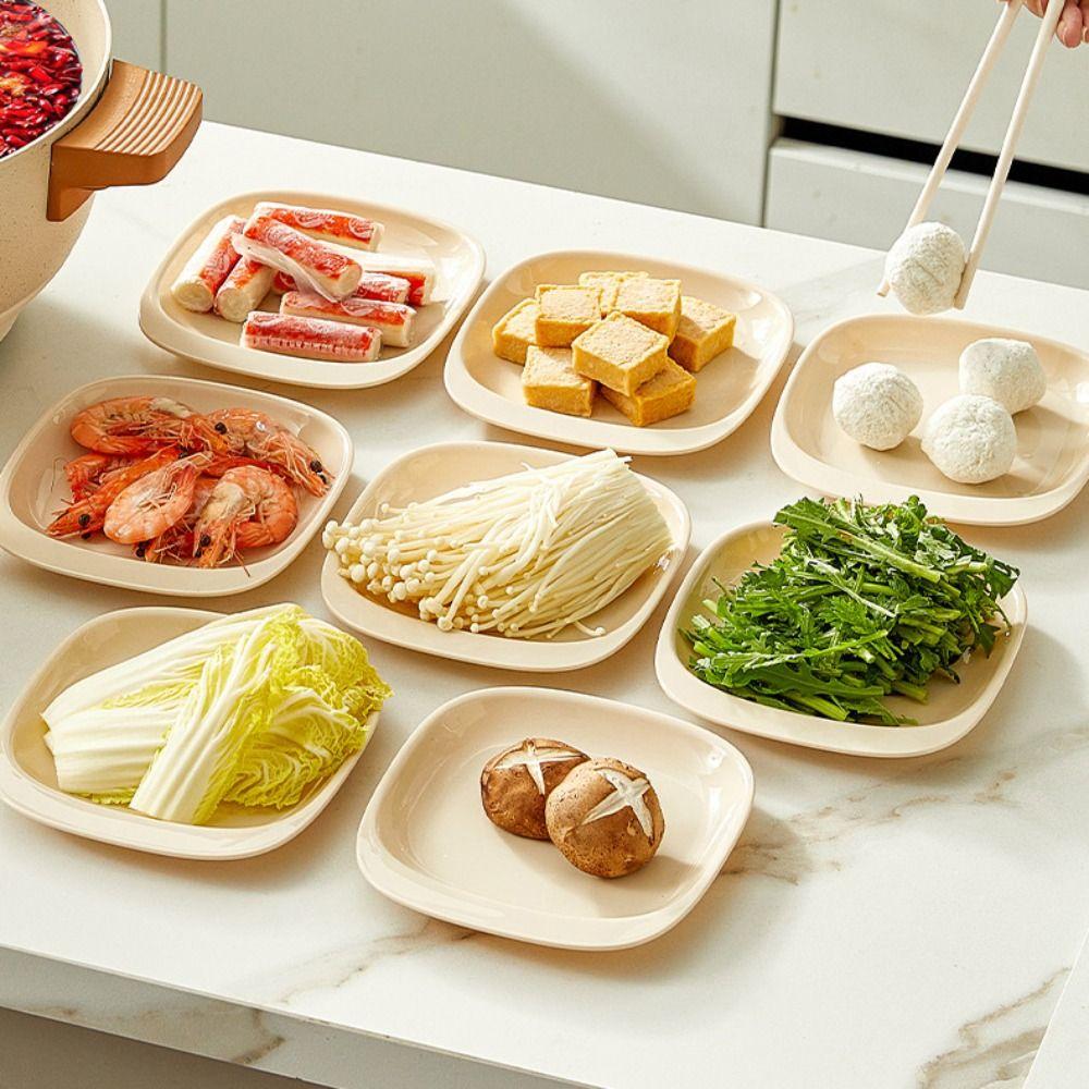 Anti-drop Trash Tray Square Shape Garbage Plate Meal Plate Snack Plate  Camping