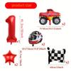 1set Monster Truck Tire Racing Helmet Balloons Number Balloon for Boys Birthday Race Car Party Decor Supplies Shower Gifts