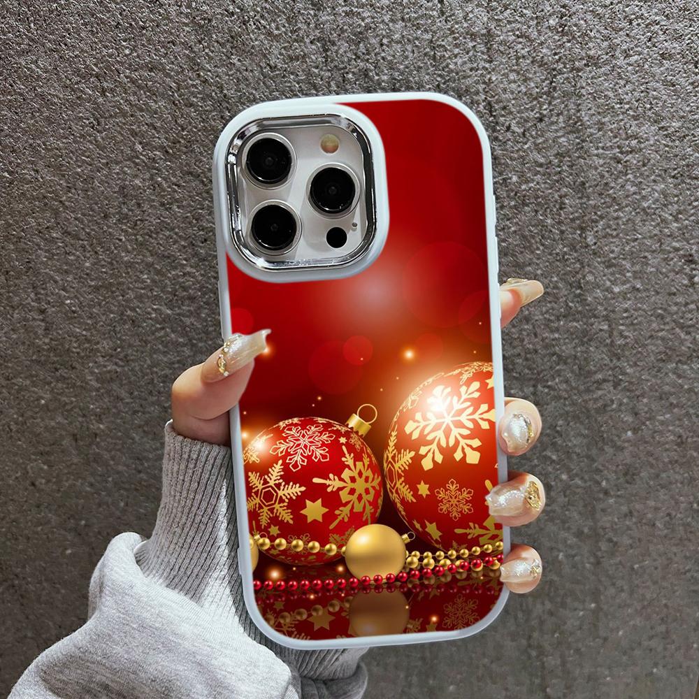 N111 Merry Christmas art Happy New Year мягкие чехлы для телефонов iPhone 16Pro — фото 17