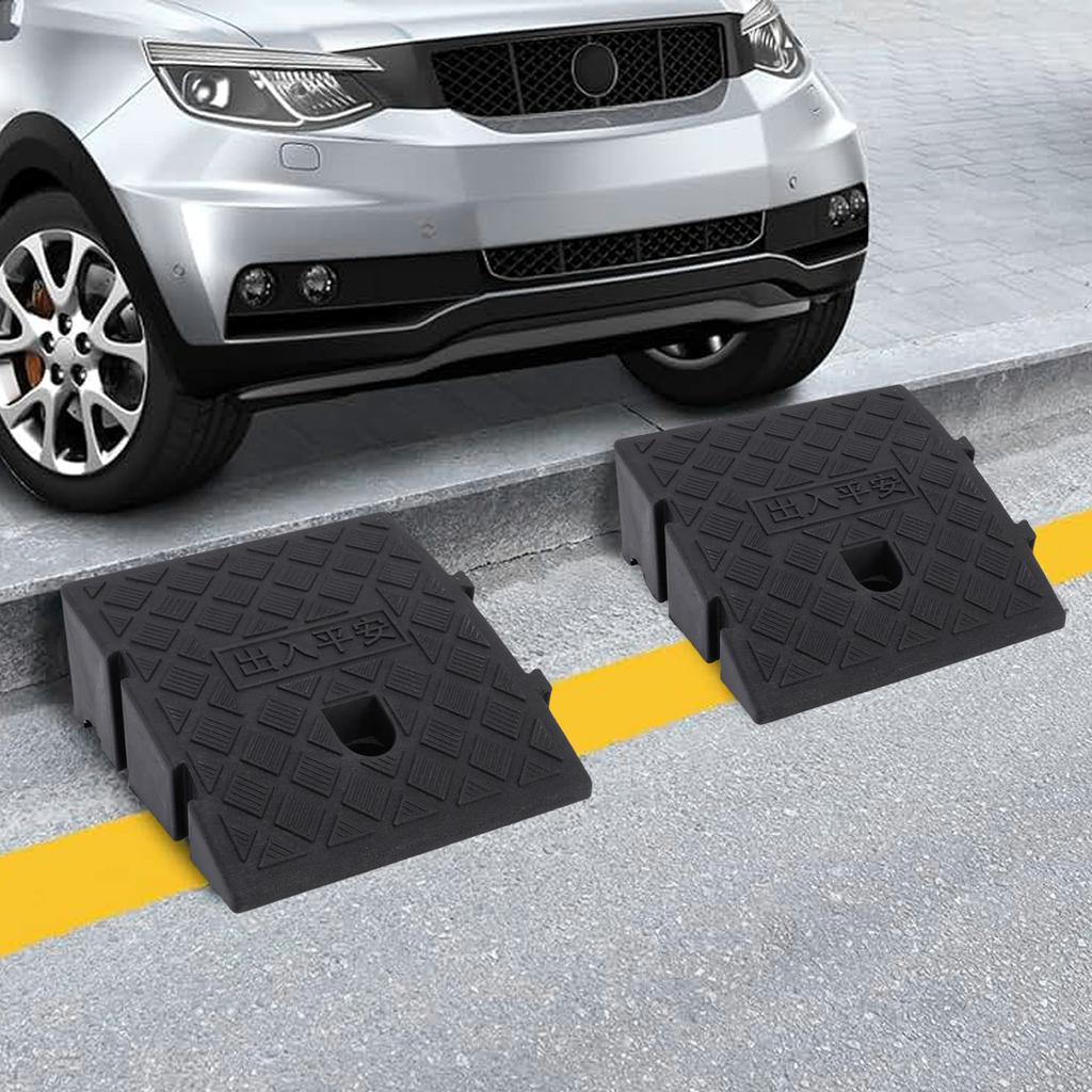 Auto-Schwellenrampe mit Seitenverschluss 250mm*270mm*110mm 2200 Lbs PVC Auffahrts-Schwellenrampen für Laderampe Bürgersteig Auto Motorrad