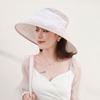 High Quality Philippine Hemp Yarn Top Hat Fully Handmade Ostrich Hair Hemp Yarn Sunshade Ladies Delicate Fashion Party Hat