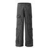 Unisex Vintage Cargo Pants Wide Leg Loose Fit Multi Pocket Cotton Trousers Winter Streetwear