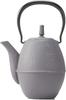 Iwachu Enameled Nanbu 12287 Teapot, Rice, Silver/Gray, 0.6L, Interior, Ironware,