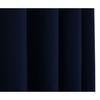 Pair of "Moonlight" Linen Effect Eyelet Curtains In Midnight Blue