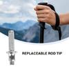 6Pcs Trekking Poles Tip Replacement Walking Cane Tip Metal Stick Feet Walking Poles Nonslip Spikes Easy to Use