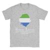 Sierra Leone Flagge Nationales T-Shirt Sommer Freizeit T-Shirts Paar Baumwolle Rundhals Oversized T-Shirts Kurzarm Tops