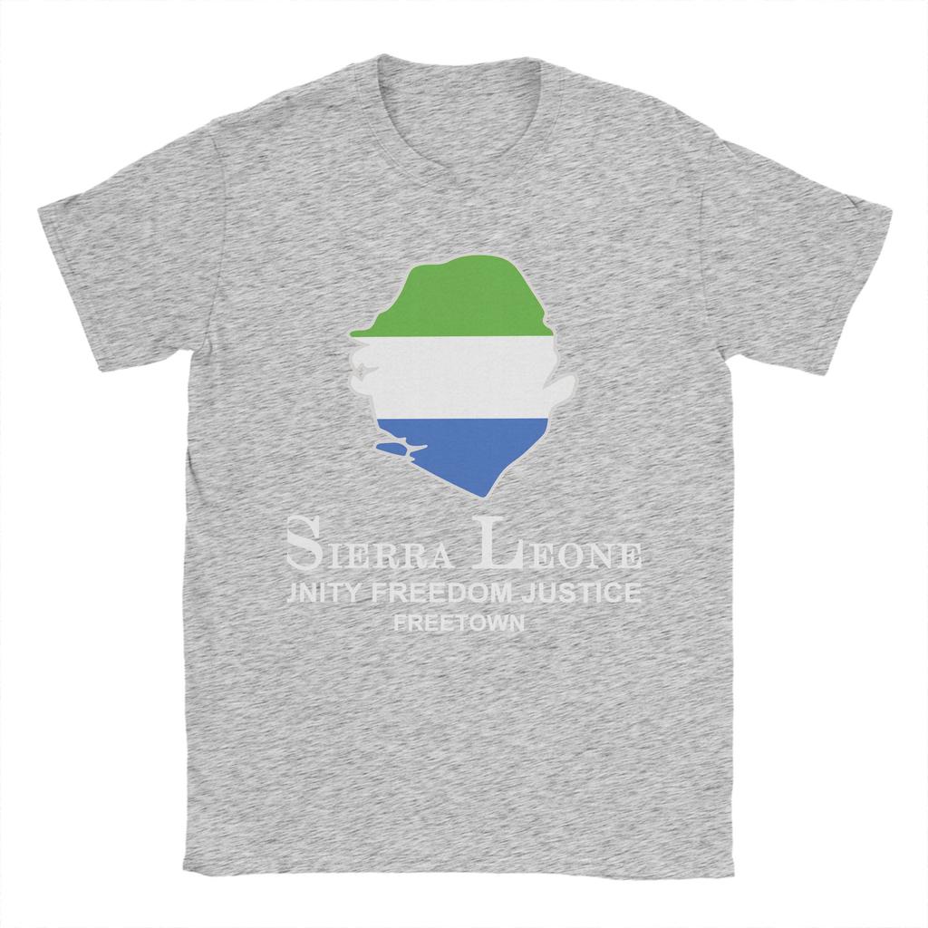 Sierra Leone Flagge Nationales T-Shirt Sommer Freizeit T-Shirts Paar Baumwolle Rundhals Oversized T-Shirts Kurzarm Tops