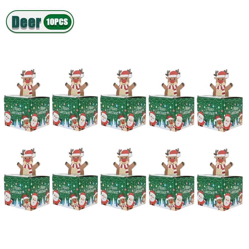 Christmas Surprise Box Festive Money Draw Gift Box with Santa Claus Elk Tree Pattern Holiday Party Supplies Home Decoration