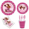 Western Cowboy Theme Pink Cowgirl Theme Birthday Party Paper Plate Paper Cup Paper Tissue Decorative Set