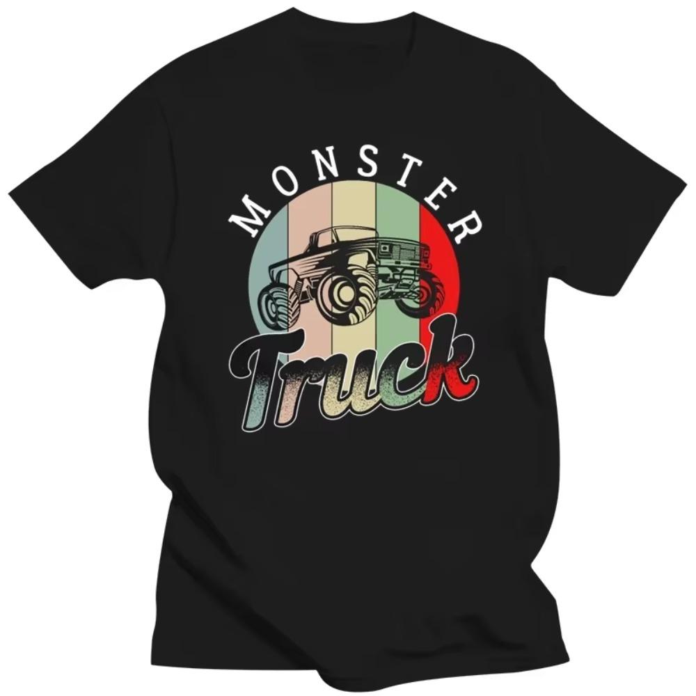 Monsters Truck Retro 80s T Shirt Kawaii Euro Size S-3xl Loose Create Summer Style Cotton Authentic Outfit Shirt