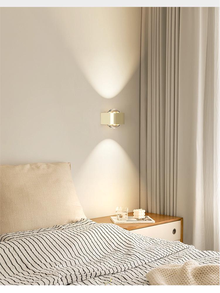 Modern Minimalist Wall Lamp: Smart Up/Down Light for Bedroom & Living Room Décor