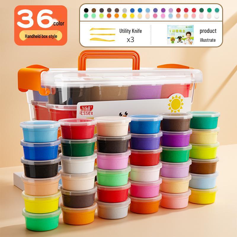 Eco-Friendly Children's Clay: 24-Color Super Light Plasticine for DIY Crafts