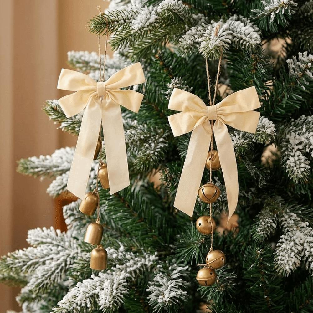 Multi‑Color Christmas Bell Pendant Antique Gold Bells Xmas Tree Pendant Christmas Wreath