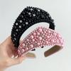 Baroque Fabric Hair Bands Rhinestone Hair Hoop New Pearl Headband  Girls
