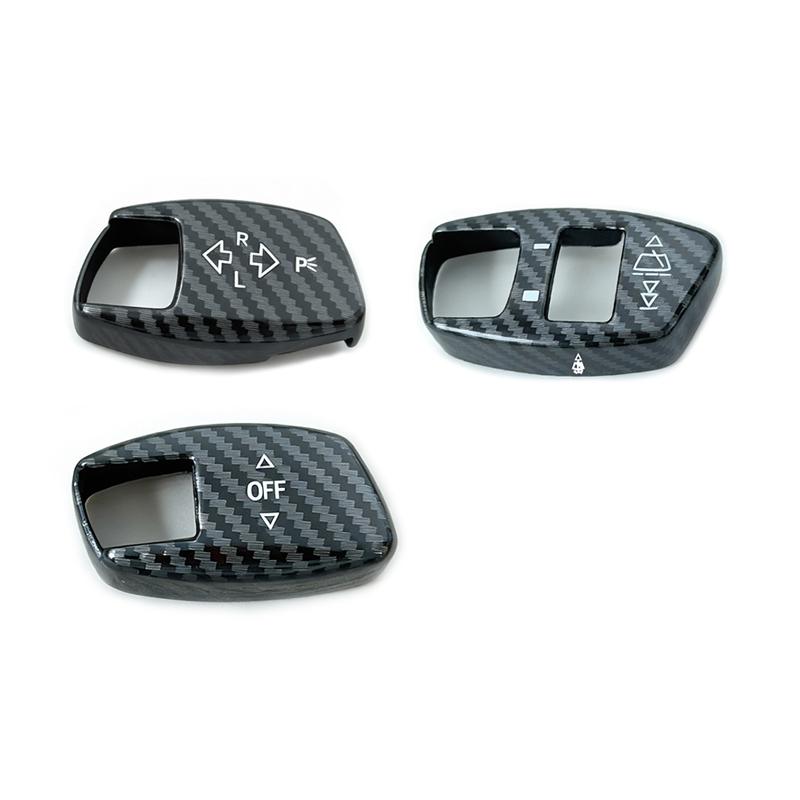 For BMW 5 Series E60 2008 Car Turn Signal Wiper Lever Switch Cover Carbon Steering Steering Wheel Headlight Switch Trim