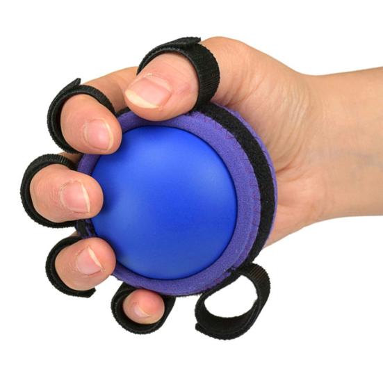 Anti-Spasticity Finger Ring Grip Trainer Elastic Ball Strengthener Training Tool