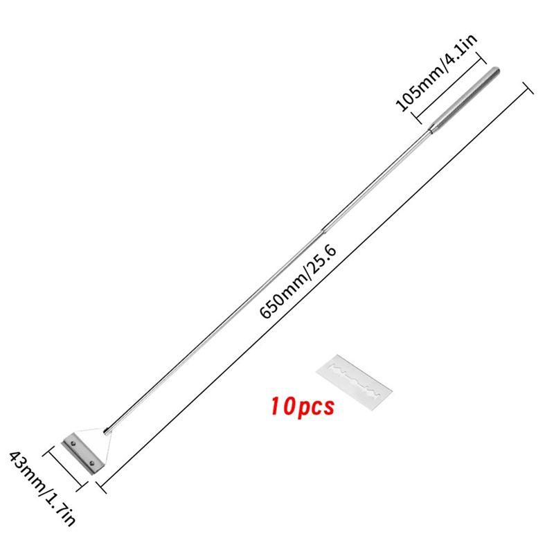 M-Modern-Algae Scraper 25.6In Cleaner Stainless Steel For Glass Aquarium For Fish Tanks- Includes 10 Blades
