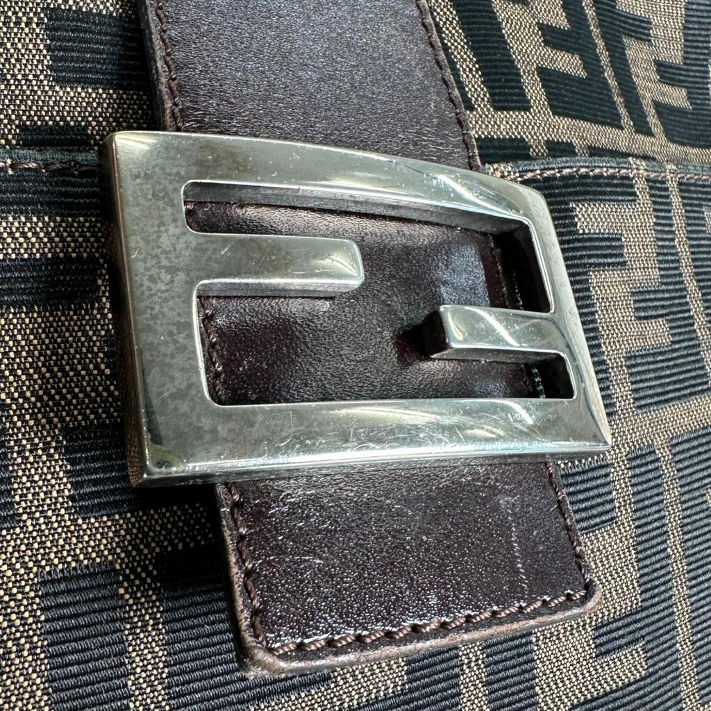 FENDI Zucca Pattern Shoulder Bag Brown Women used