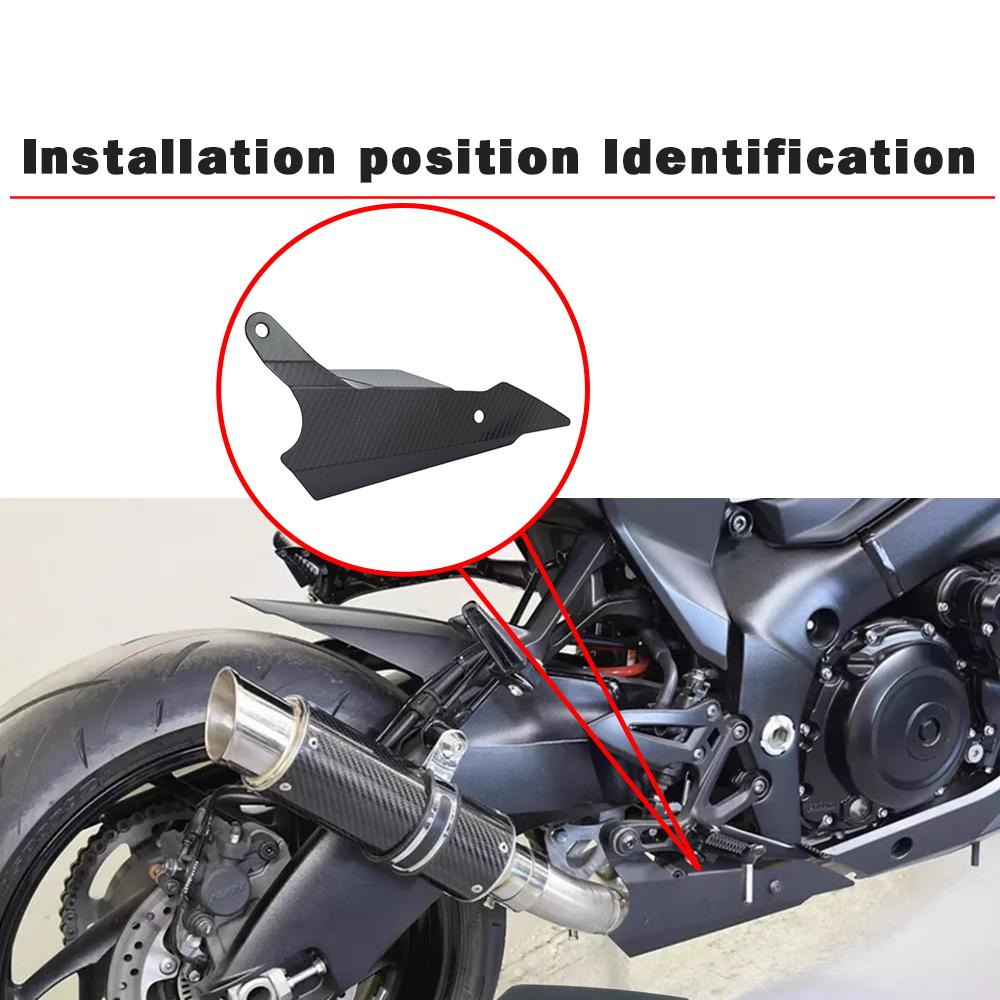 For Suzuki 2015-2023 GSX-S GSXS 1000 F GSXS1000F GSXS1000 Motorcycle Modified Real Carbon Fiber Fairing Exhaust Pipe Cover Real Carbon Fiber