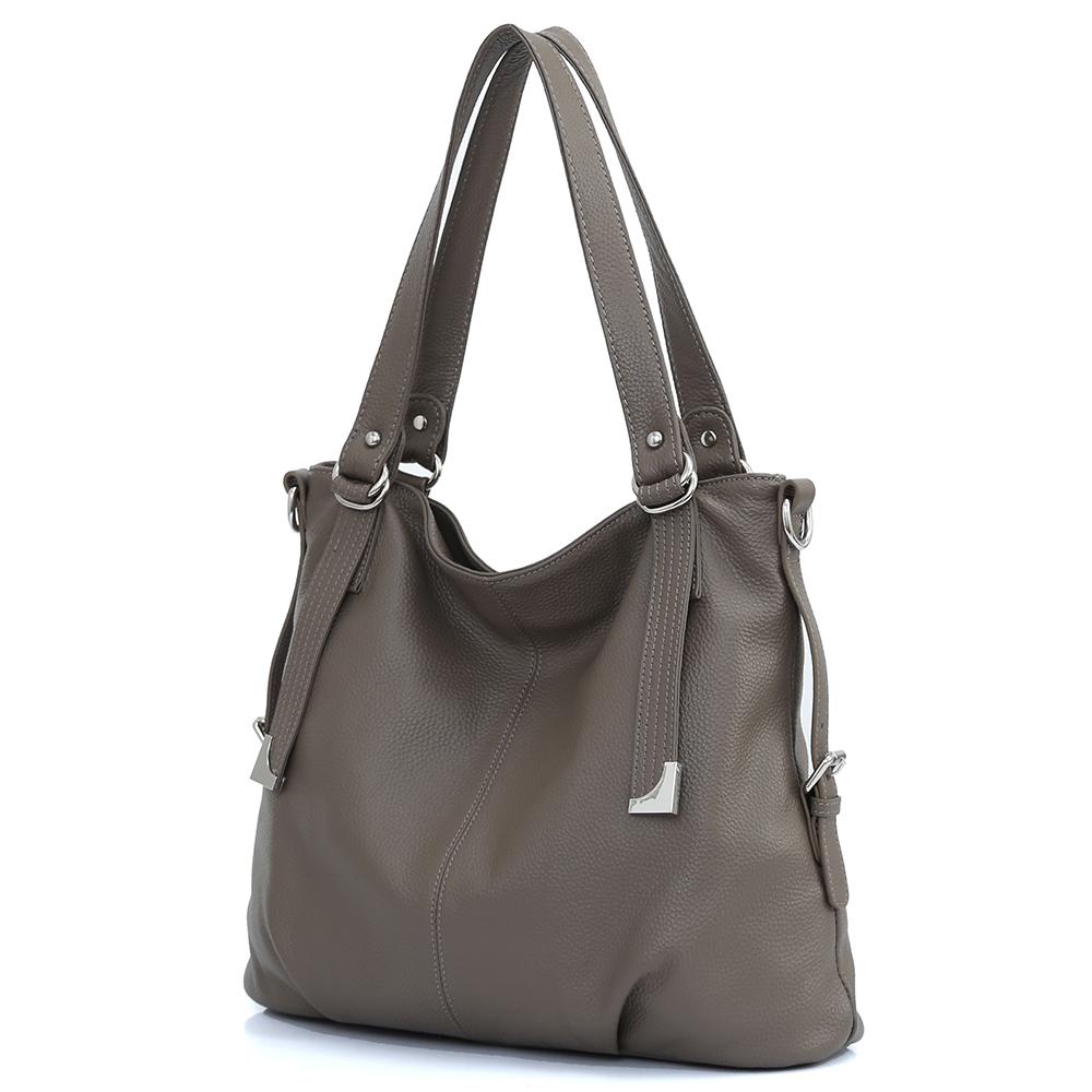 Zency Soft Genuine Leather Bags Women Simple Classic Shoulder Bag