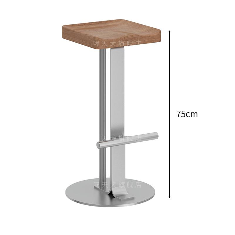 Bar chair Home high stool Bar chair Wrought iron front desk checkout page stool Designer solid wood chair