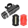 Waterproof 5 LEDs Bike   Front Headlight   Rear   Light Set Accessory(Black)