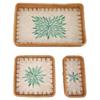 3 Pcs Rattan Fruit Tray Rectangular Fruit Tray Multi Purpose Storage Tray for Home Restaurant