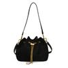 2026 Hot Sale Sewing Sweet Bags for Women Thread String Women's Handbags Soft Solid Faux Suede Simple Commuting Crossbody Bags