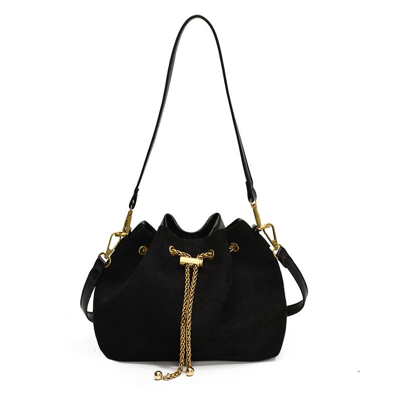 2026 Hot Sale Sewing Sweet Bags for Women Thread String Women's Handbags Soft Solid Faux Suede Simple Commuting Crossbody Bags