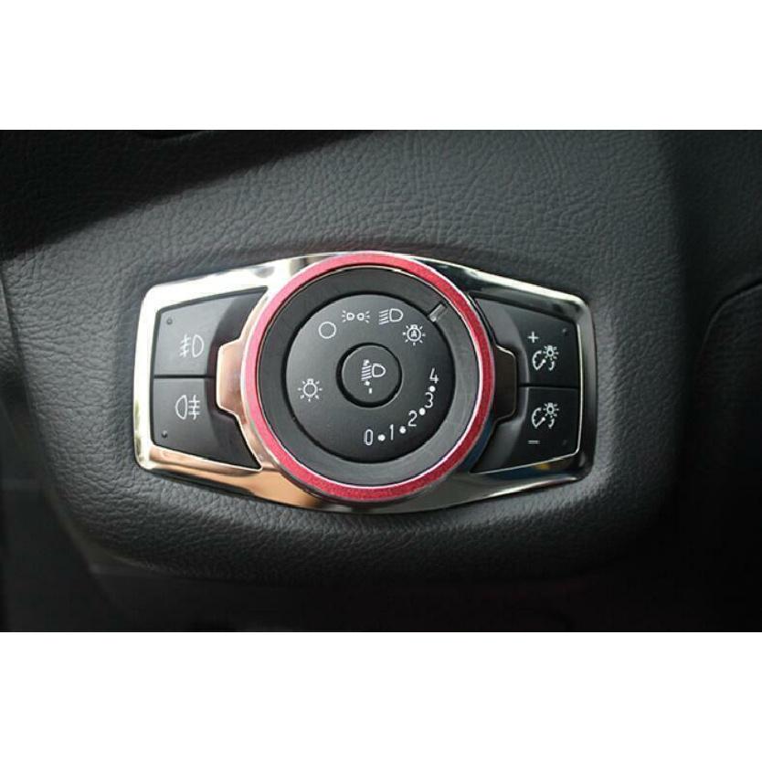 Fit For Ford Focus 2012-18 Red Aluminum Headlight Switch Control Button Trim New