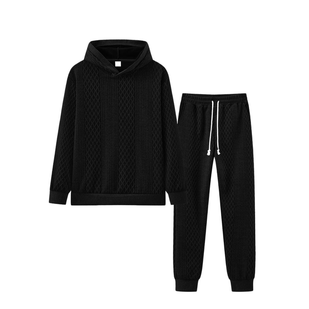 Pánská tepláková souprava Pánská jednobarevná ležérní sportovní souprava Tepláková souprava