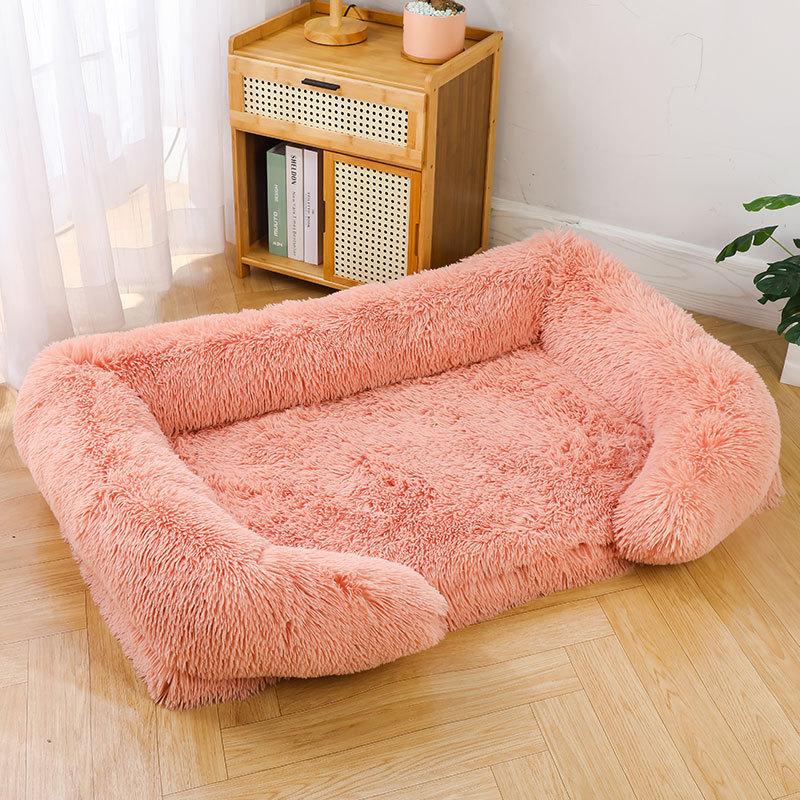Winter Plush Memory Foam Pet Bed with Removable Cover