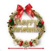 Decorated Christmas Wooden Wreath for Front Door - Size 7.5 Inch, Wall Hanging, Decoration for Church, Home, Office, Shopping Malls