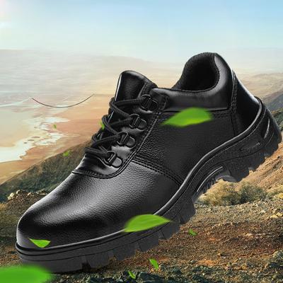 Scarpe antinfortunistiche anti-sfondamento e anti-perforazione Scarpe antinfortunistiche basse in pelle bovina Scarpe antinfortunistiche protettive per i piedi dei lavoratori