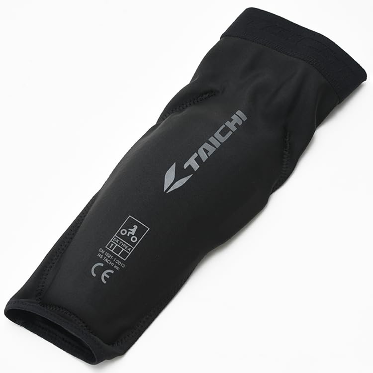 RS TAICHI 2025 Model Elbow Protectors, CE Level 1, Stretch, Breathable, Pair, Stealth CE Elbow Protectors (Slim), TRV096 Black, Free Size