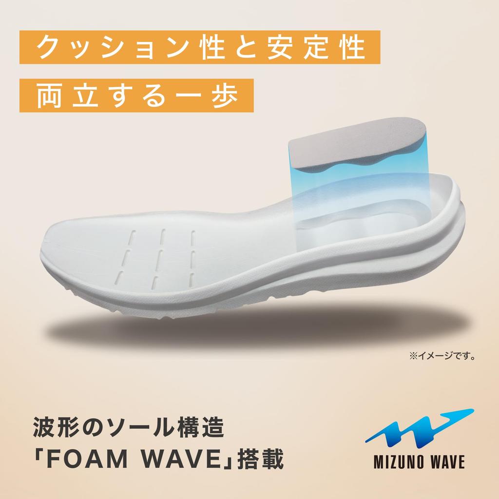 [Mizuno] [Amazon.co.jp Exclusive] WAVE FRD WP Waterproof Platform Wide Sneakers, Black x Black, 23.5 cm (3E)