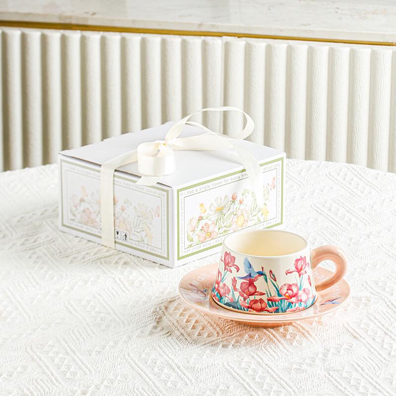 Yiceng Ceramic Coffee Cup and Saucer Set