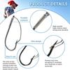 20pcs Weedless Barbed Wacky Rig Hook Single Hook Carp Fishing Hook New Fly Hook