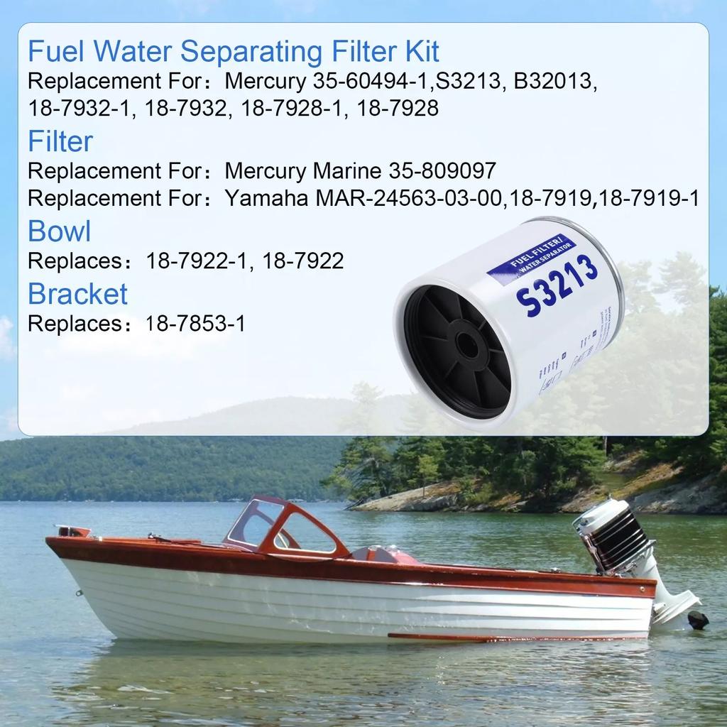 S3213 Fuel Filter Water Separator Filter Element For Mercury Marine Yamaha Racor Sierra 18-7932 18-7928 18-7922 18-7853 18-7979