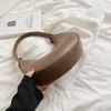Quality PU Shoulder Bag for Women Solid Color Zipper Simple Bag