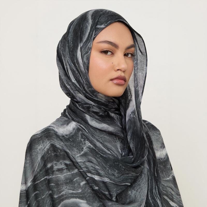 New Women's Watercolor Hijab Scarf Bandana Headband Vintage Luxury Beach 180cm Long Handkerchief Bohemia Muslim Accessories