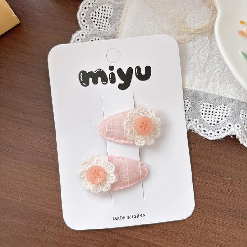 Cartoon Embroidery Children's Hairpin Cute Mushroom Girl Bangs Side Clip Hairpin Hair Clip Kids Hair Accessories Headwear