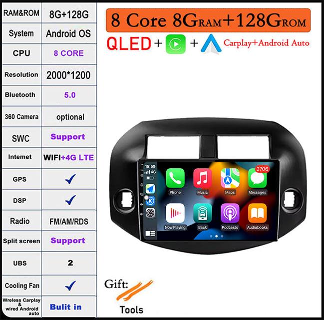 10 Inch IPS/QLED For Toyota RAV4 RAV 4 2005 - 2013 Car Radio Multimedia Video Player Auto Audio Stereo GPS Carplay