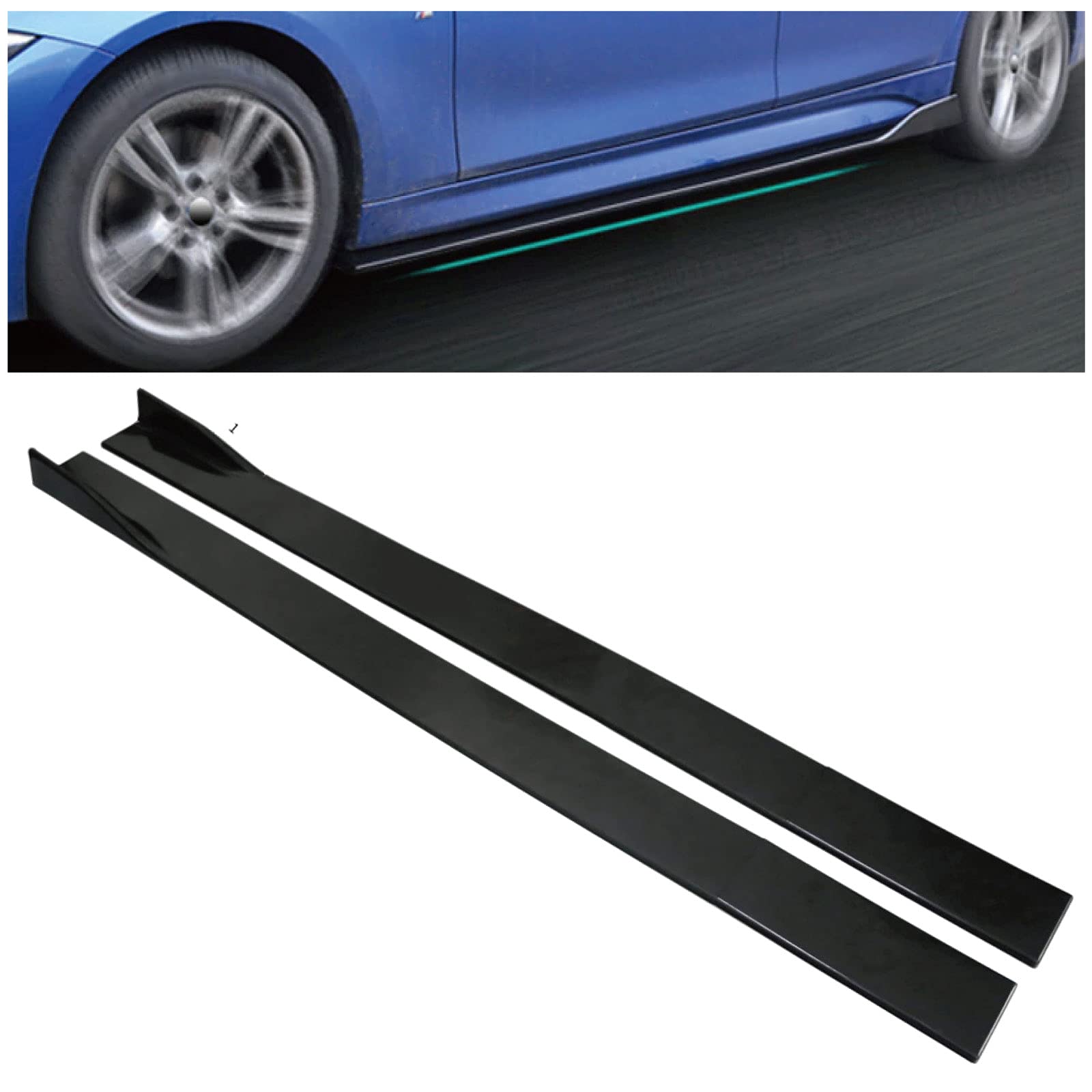 

MORYTRADE Side Car Side Automotive Aero Black Spoiler, Step, Universal, Parts, чёрный