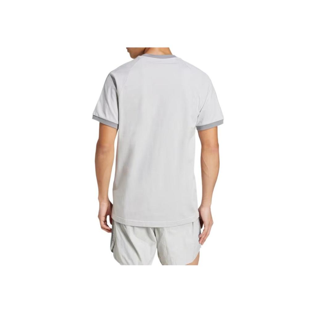 adidas Originals Adicolor Classics 3-Stripes Comfortable Versatile Simple Fashion Short Sleeve T-Shirt Men Tops Gray JN7016
