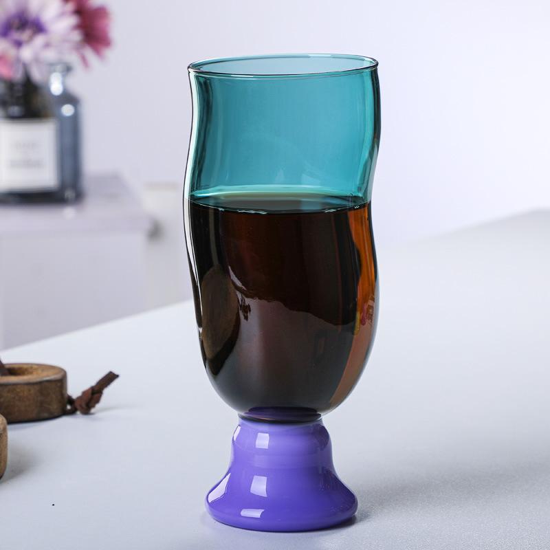 High borosilicate glass stained glass water cup coffee cup beer mug tall cup tea cup
