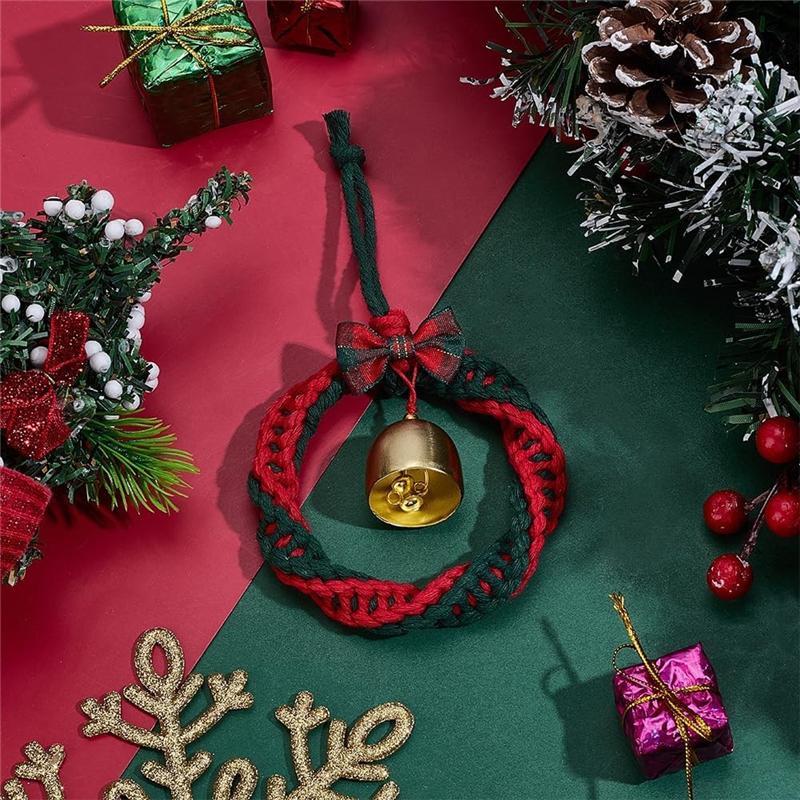 M-Modern-DIY Macrame For Christmas Wreath-Kits(6 Set)- Handmade Ornaments For Adults Beginners For Christmas Tree Boho Style